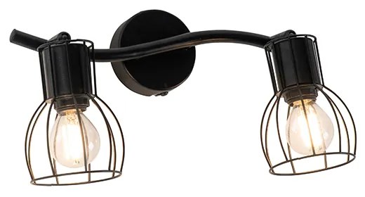 Moderne plafondspot zwart 2-lichts verstelbaar - Botu