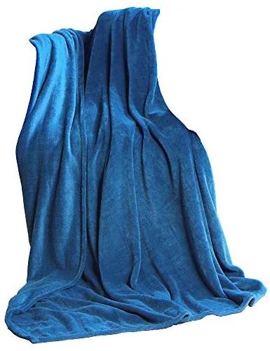 TV-deken knuffeldeken blauw koraal fleece sprei microvezel sofadeken sprei sprei 150 x 200 cm deken zonder mouwen