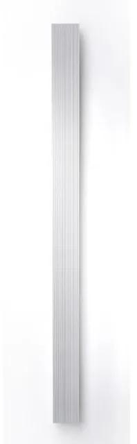 Vasco Bryce Mono designradiator aluminium verticaal 2200x150mm 696W - aansluiting 0066 wit structuur (S600) 112090150220000660600-0000
