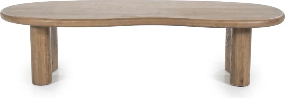 Organische Salontafel Bruin Eiken - 140 X 60cm.