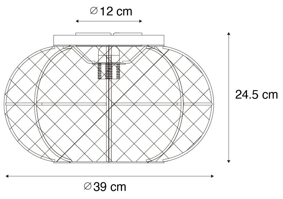 Oosterse plafondlamp bruin - RobOosters E27 Bohemian rond Binnenverlichting Lamp