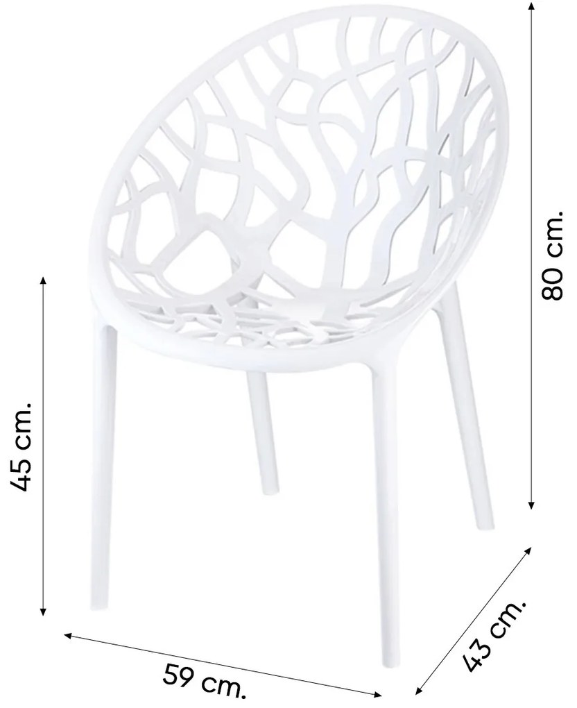 Siesta Crystal stapelbare tuinstoel - Wit