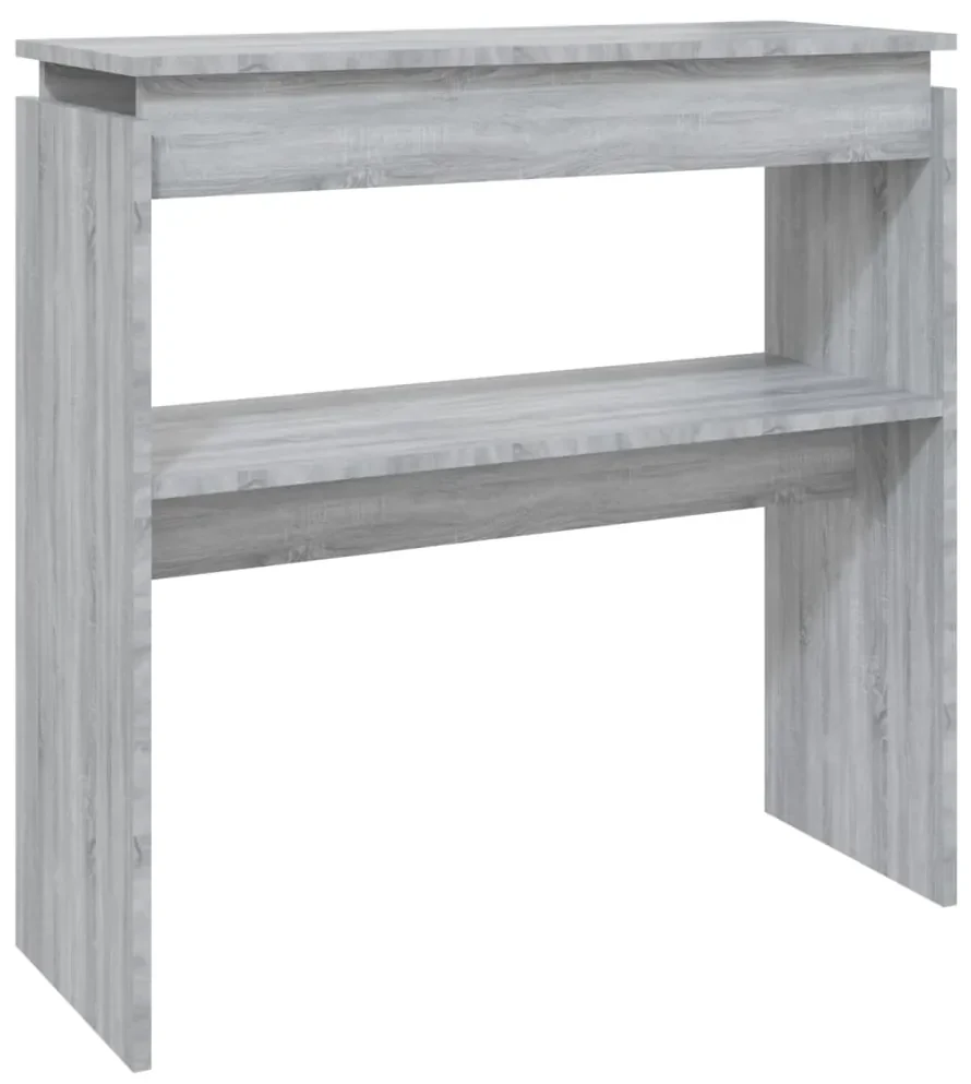 vidaXL Wandtafel 80x30x80 cm bewerkt hout grijs sonoma eikenkleurig