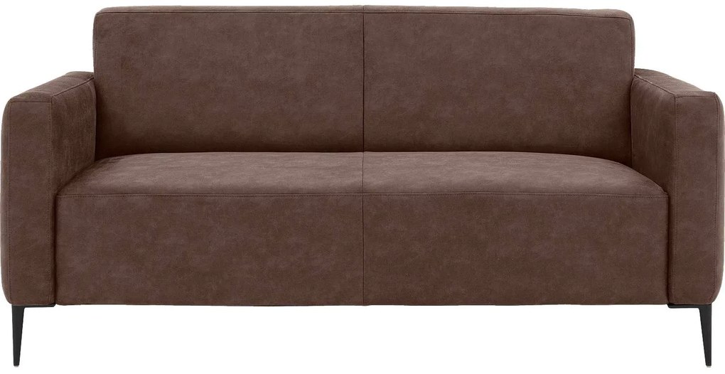 Goossens Key West bruin, micro leer, 2,5-zits, modern design