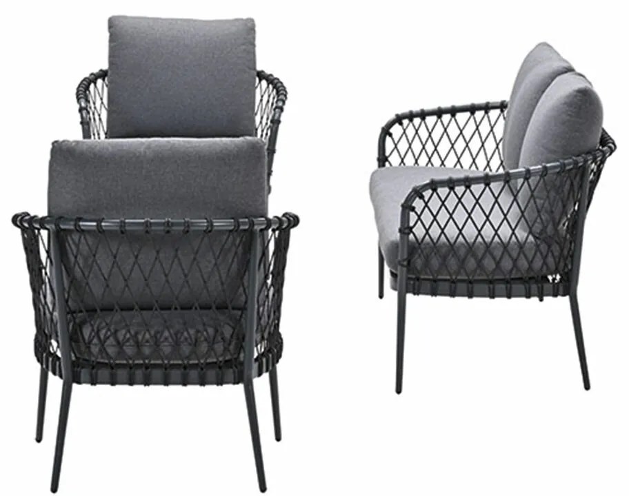Garden Impressions Stella loungeset 4-delig - donker grijs