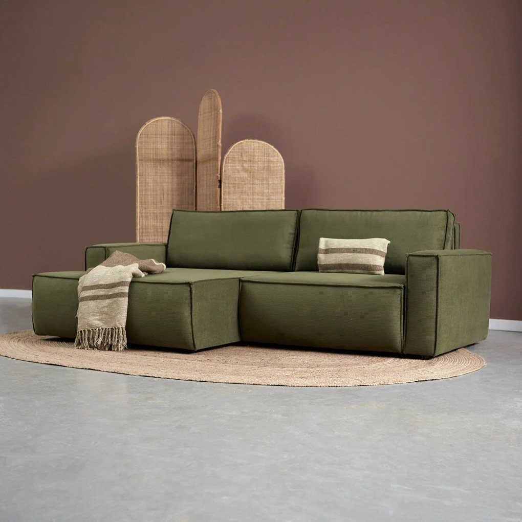 Groene Slaapbank Chaise Longue Links