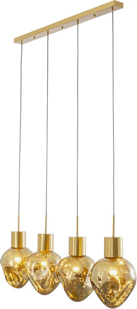 Eettafel Hanglamp Gedeukt Glas Goud