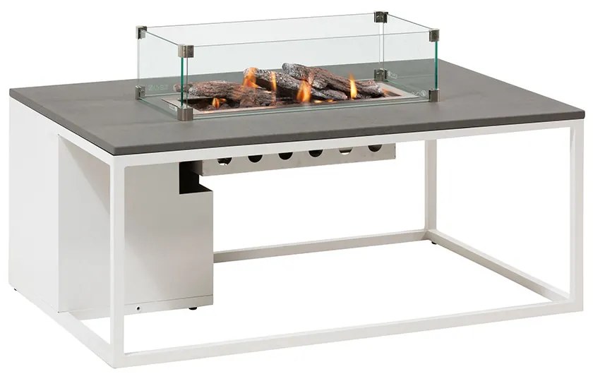 Cosi Fires Cosiloft lounge vuurtafel 120 cm wit - grey top