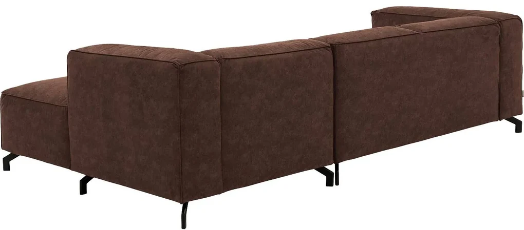 Goossens Bank Calvin bruin, micro leer, 2,5-zits, modern design