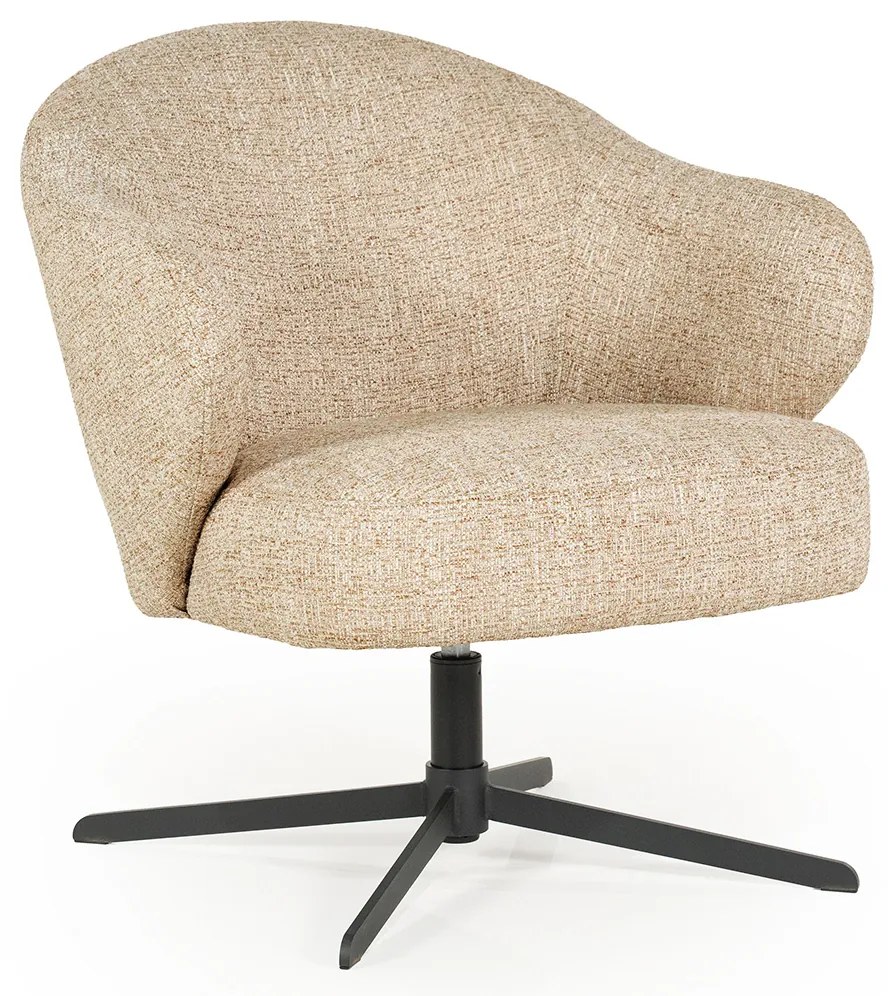 Eleonora Connor Fauteuil Draaibaar Taupe Stof