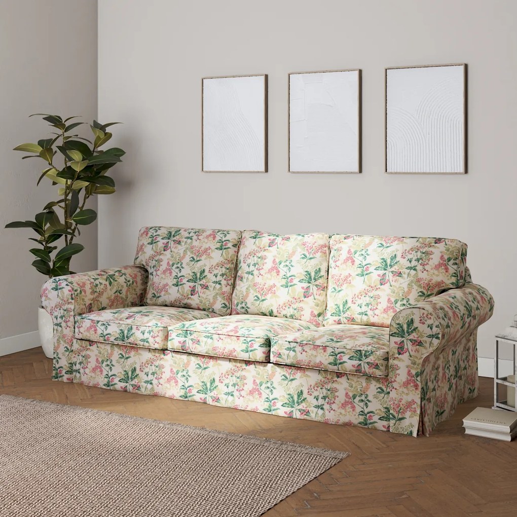 Dekoria Ektorp hoes 3-zits slaapbank nieuw model (2013), roze-beige