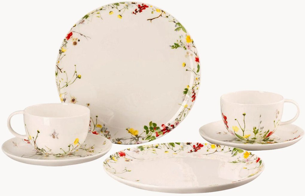 Ontbijtset Brillance van porselein, 6-delig