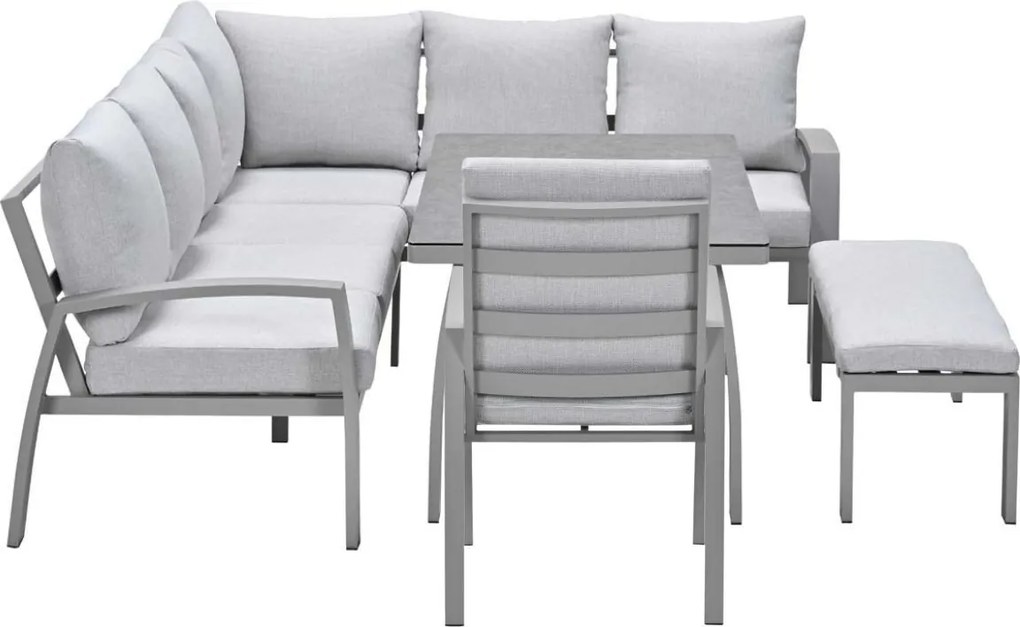 Garden Impressions Cameron lounge dining set 5-delig rechts - taupe