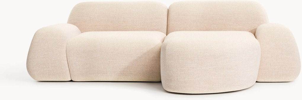 Modulaire bouclé hoekbank Wolke (3-zits)