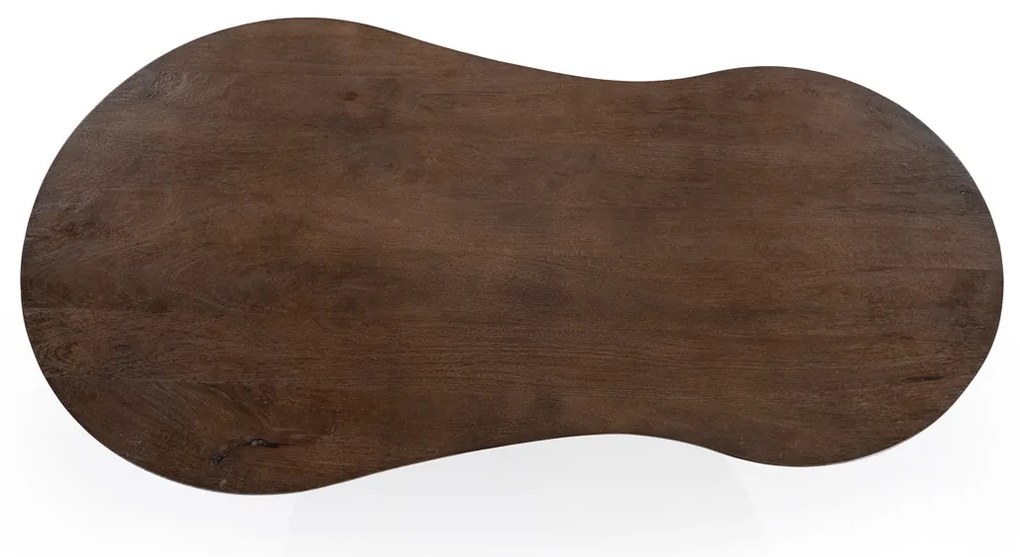 Bruine Salontafel Organische Vorm - 130 X 70cm.