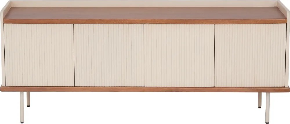 Beige TV Meubel Met Ribbels - 150x40x60cm.