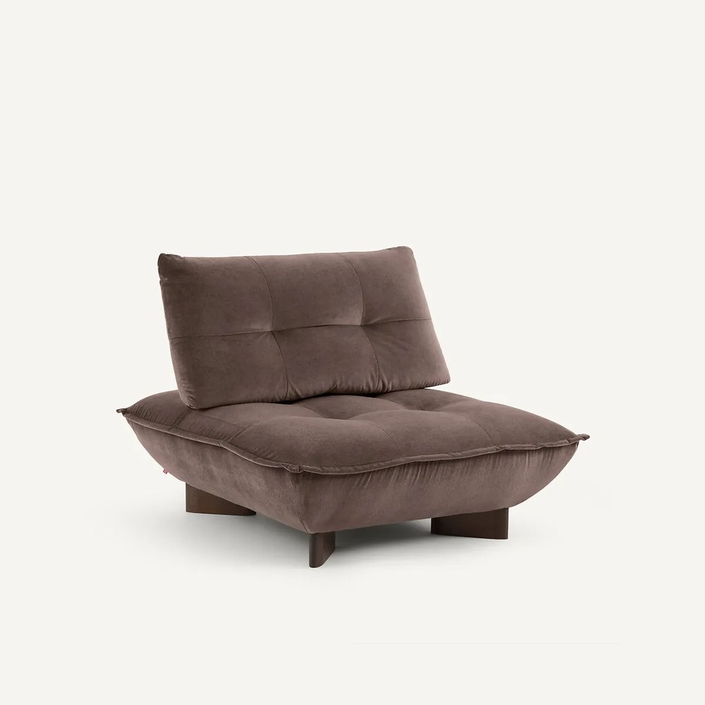 Modulaire fauteuil in linnen fluweel, KAORI