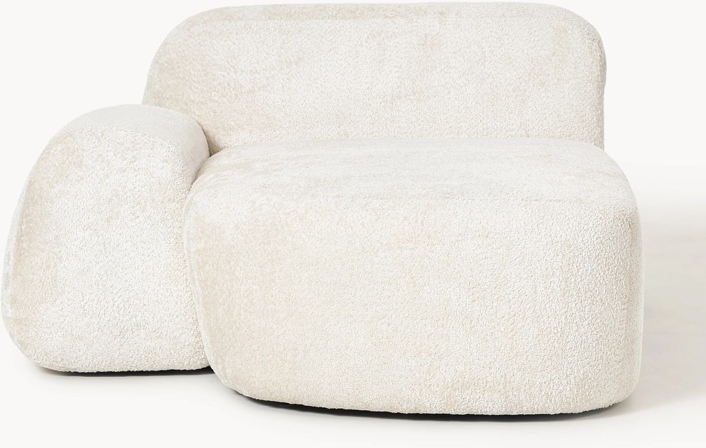 Teddy bouclé chaise-hoekmodule Wolke