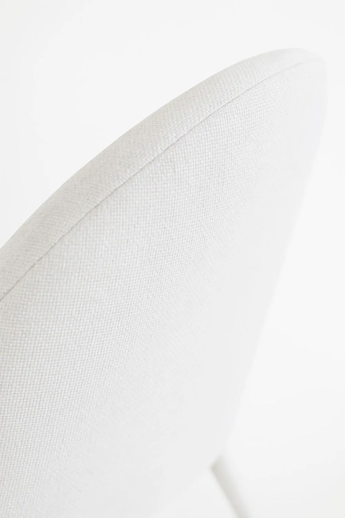 Set 4 White Vint Stoffen Stoelen