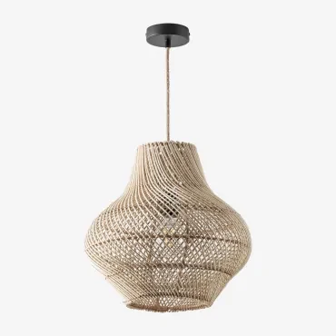 Magali Plafondlamp Natuurlijk - Zwart & Ø40 Cm Magali - Sklum