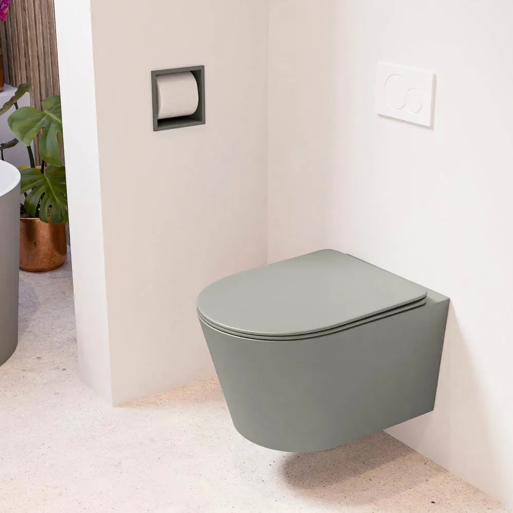 Mondiaz Lavie toiletpot randloos met softclose zitting smoke