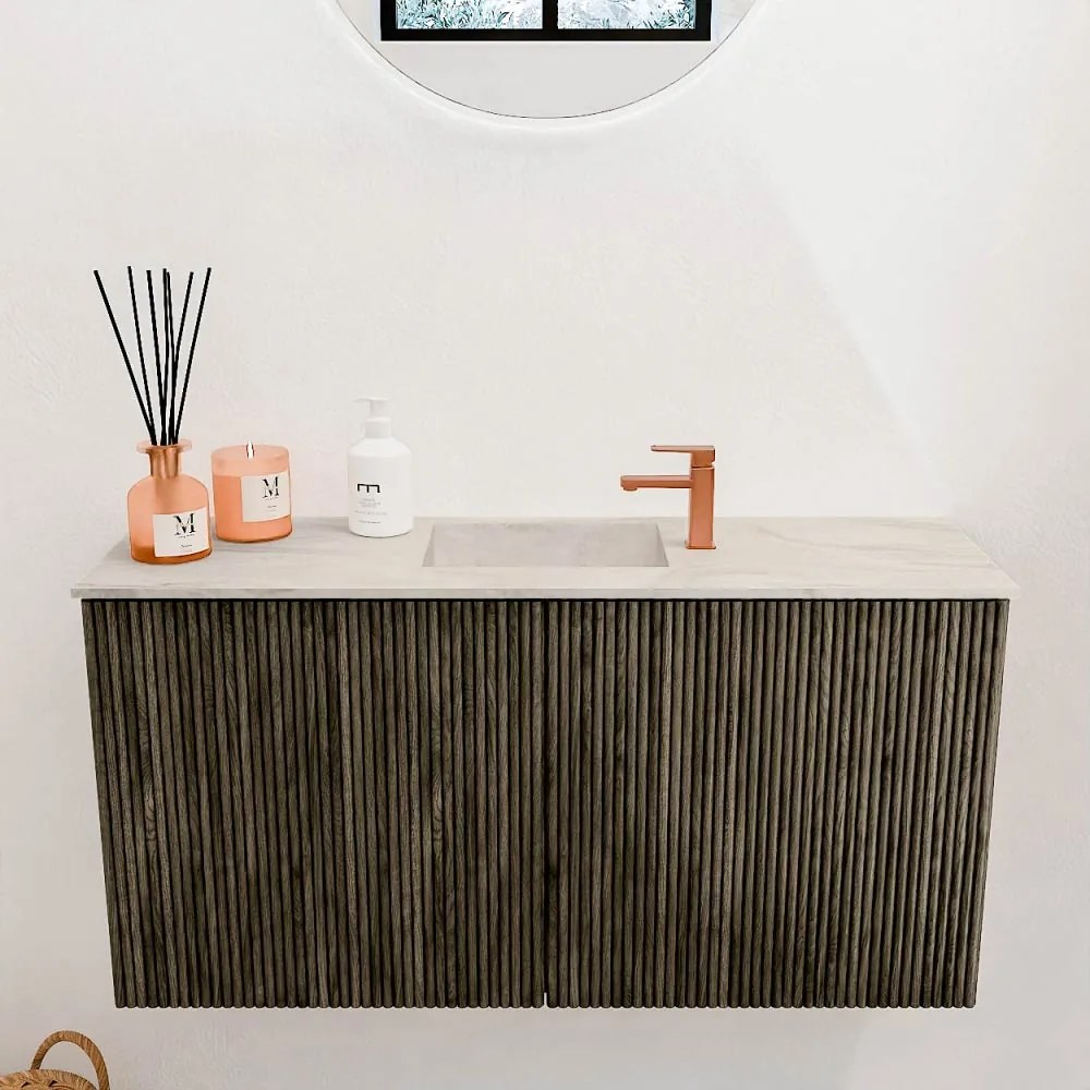 Mondiaz Joya DLux 80cm toiletmeubel shadow met wastafel faye midden 1 kraangat ostra