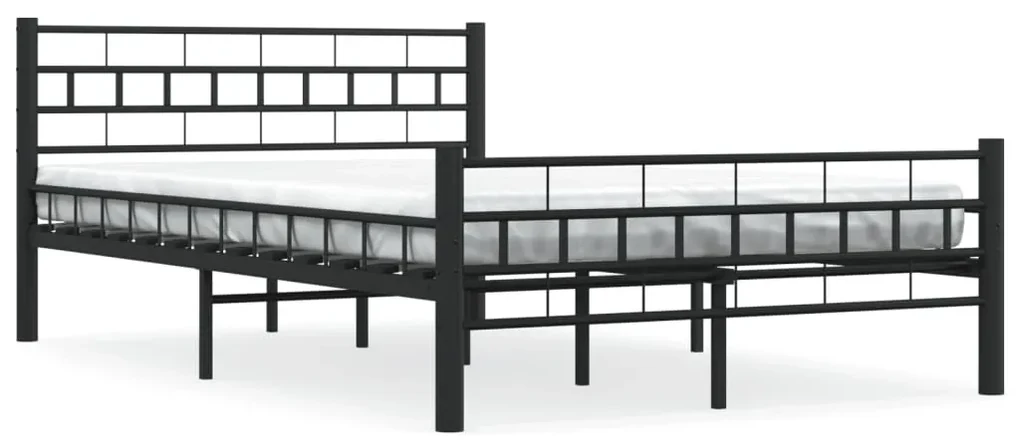 vidaXL Bedframe staal zwart 120x200 cm