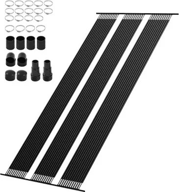 VEVOR Solar Collector Pool Heater, 1235x7340 mm HDPE zwembadverwarmingssysteem, met complete accessoires, zonnepaneel voor zwembaden, verhoogt de watertemperatuur, voor bovengrondse en ingegraven zwembaden