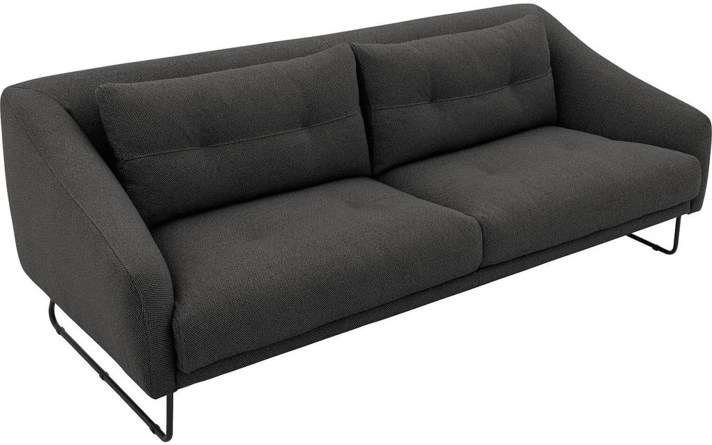 Goossens Excellent Bank Gs-2105 grijs, stof, 2,5-zits, elegant chic