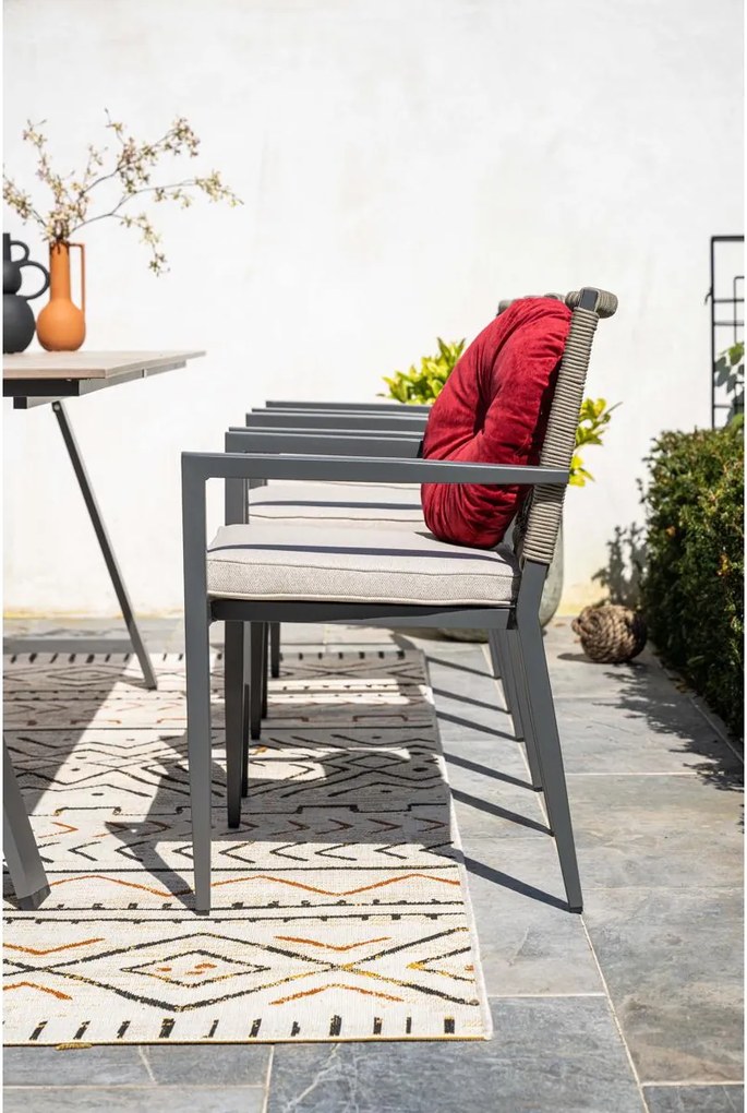 Garden Impressions Burela tuinstoel taupe - 2 stuks