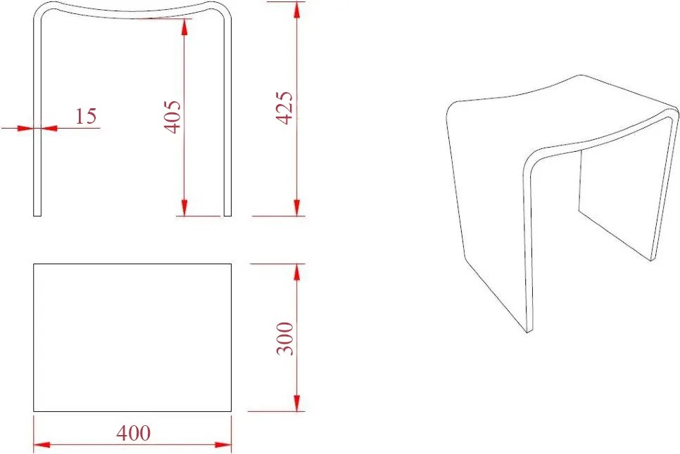 Mueller douchekruk Solid Surface mat wit