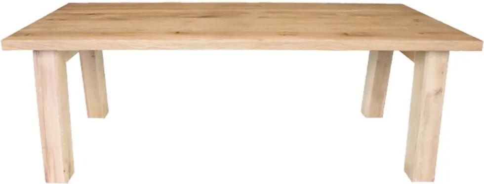 LABEL 51 | Eettafel Daan breedte 100 cm x hoogte 76 cm x diepte 220 cm naturel eettafels eiken tafels meubels | NADUVI outlet