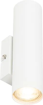 Moderne wandlamp wit 2-lichts GU10 50mm - Jeana