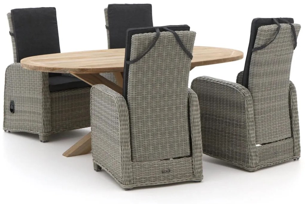 Intenso Umbria/ROUGH-Y Ellips 200cm dining tuinset 5-delig verstelbaar