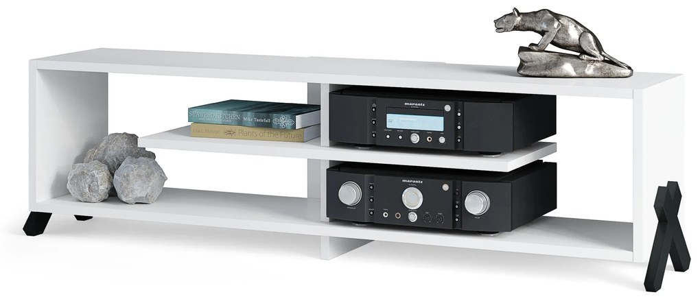VIK RTV-140 kast, Wit Mat - MODERNE TV-MEUBEL VOOR DE WOONKAMER