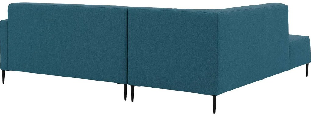 Goossens Bank Key West blauw, stof, 2,5-zits, modern design met ligelement links