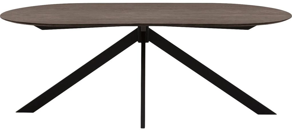 Goossens Excellent Eettafel Uniek, Semi rond 180 x 100 cm