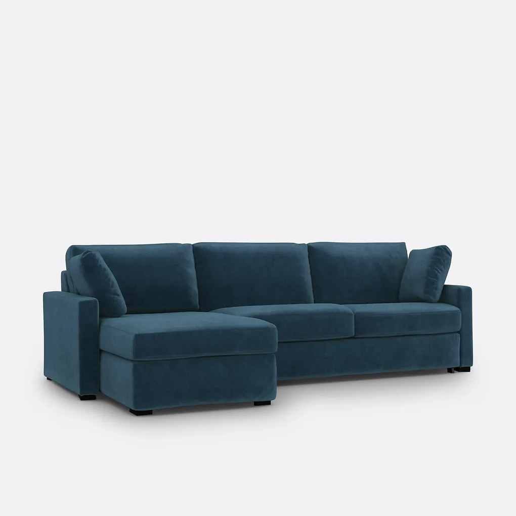 4-zits hoekbank, omvormbaar, fluweel, schuim, TIMOR