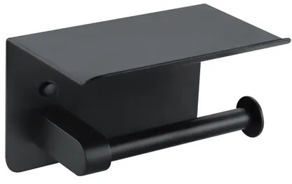 Fortifura Calvi - toiletrolhouder - met plateau - mat zwart SW1183055