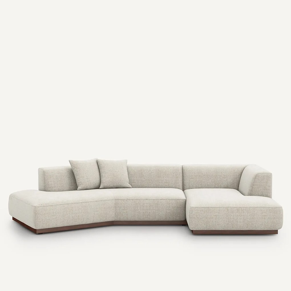 Rechtse open hoekbank in gespikkelde stof, Jacopo