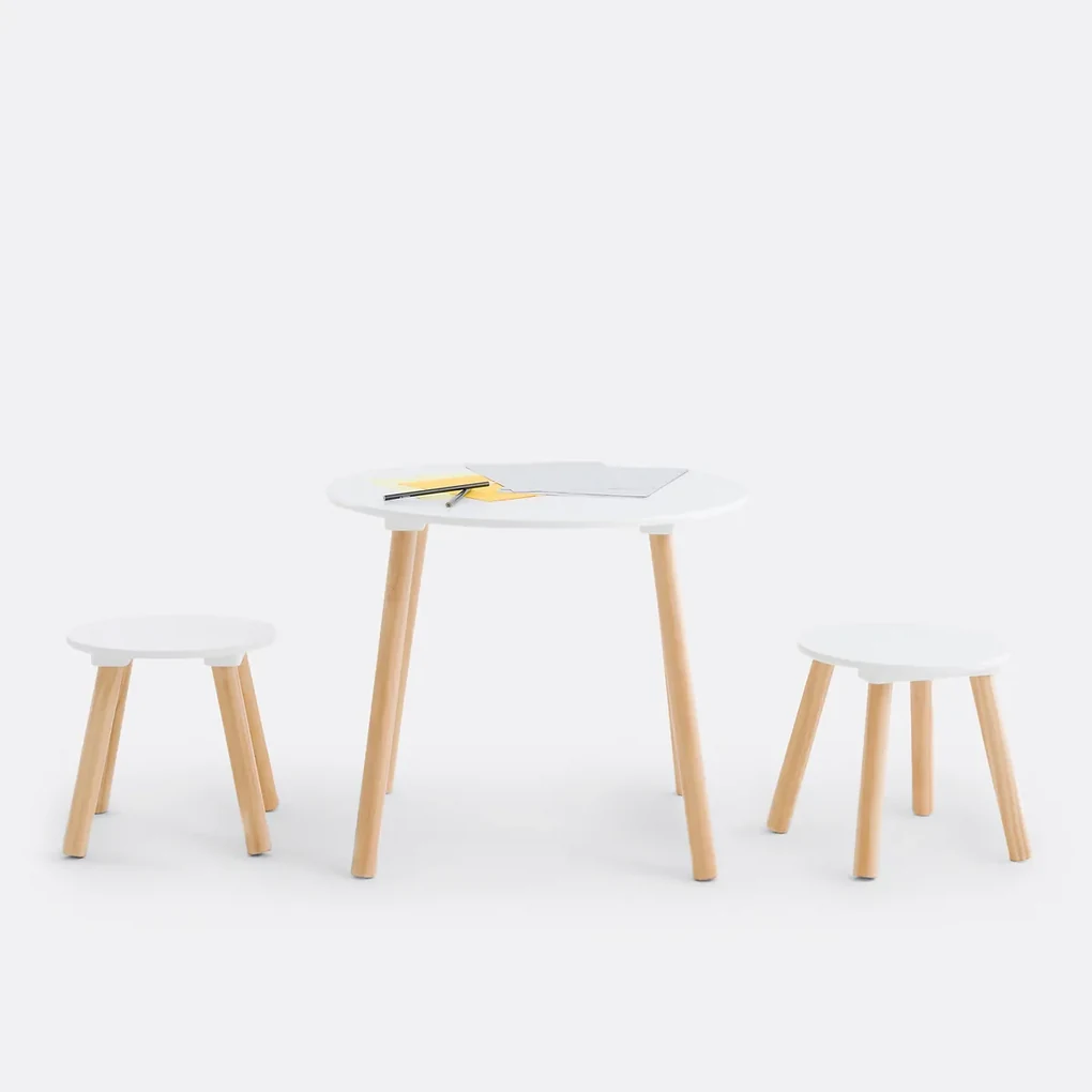 Tafel en 2 krukjes voor kinderen, Jimi