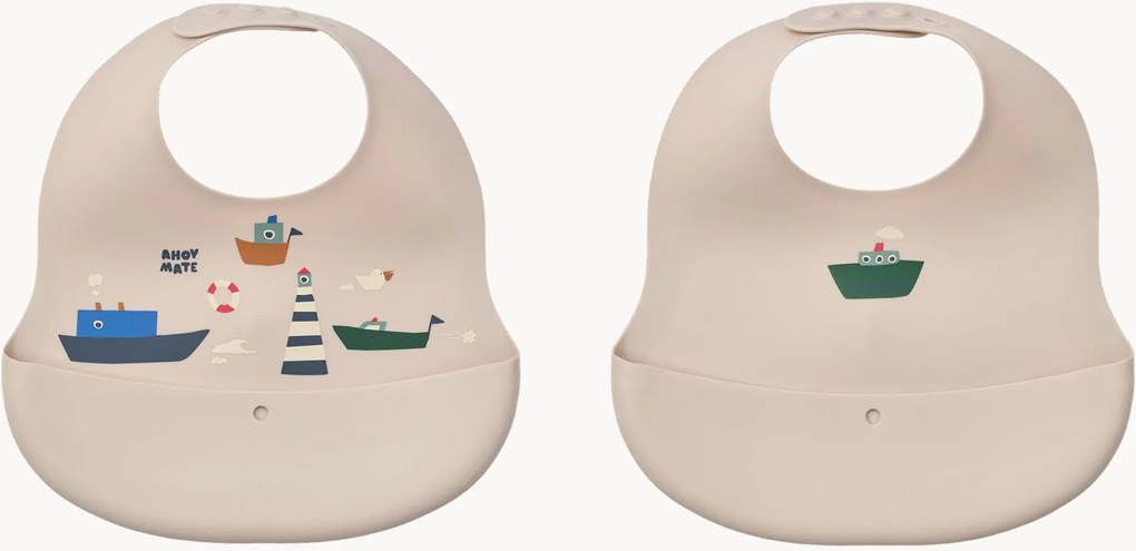 Siliconen slabbetjes Ember, 2-delig