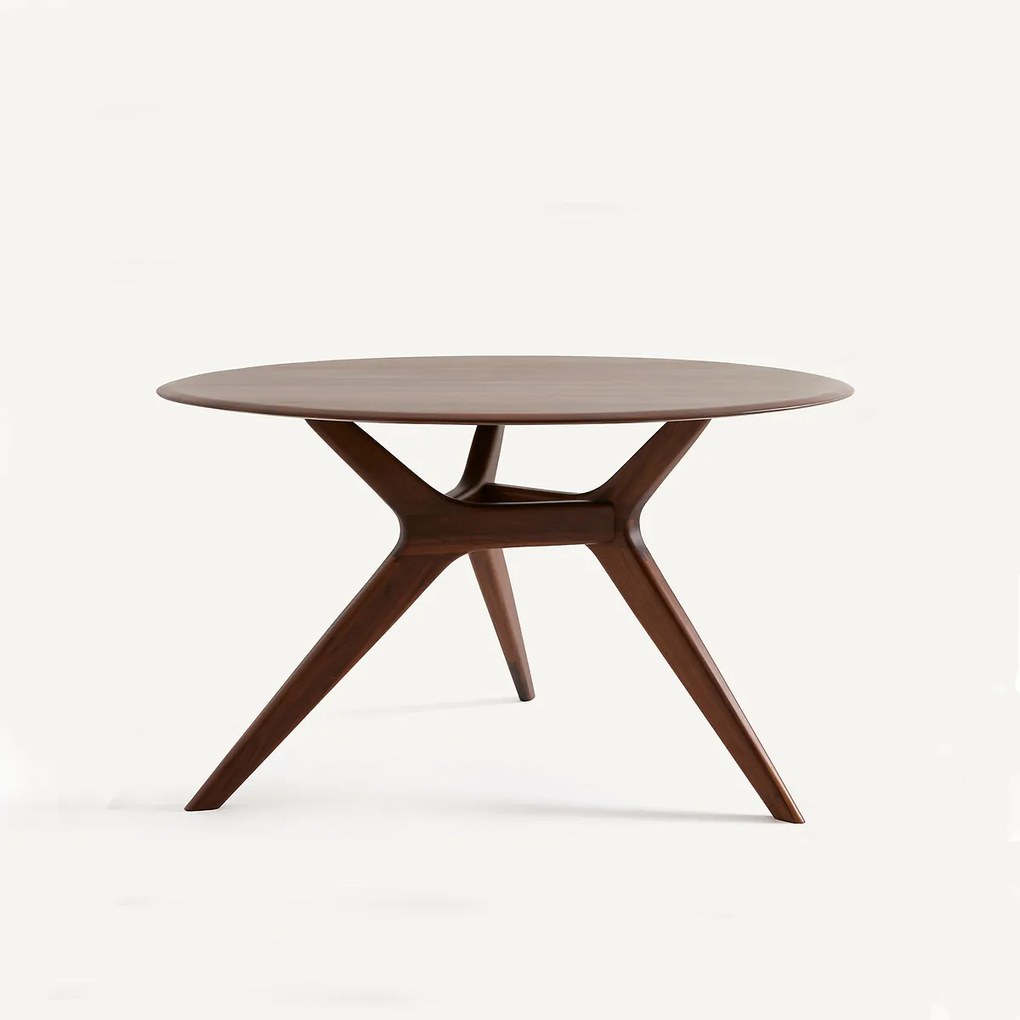 Ronde tafel in massief notenhout, Maricielo