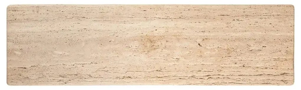 Richmond Interiors Hampton Wandtafel Beige Travertin Marmer - 140 X 40cm.