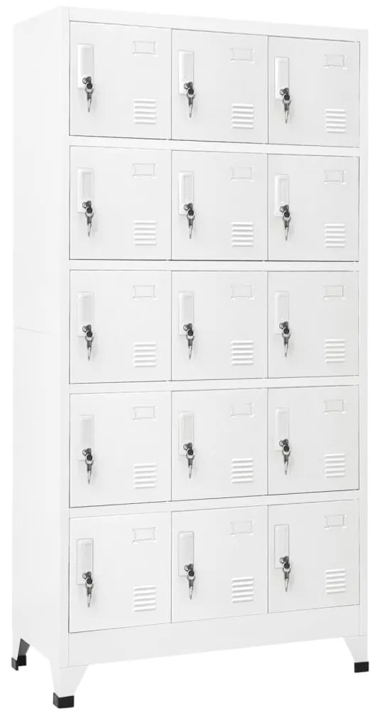 vidaXL Lockerkast 90x40x180 cm staal lichtgrijs