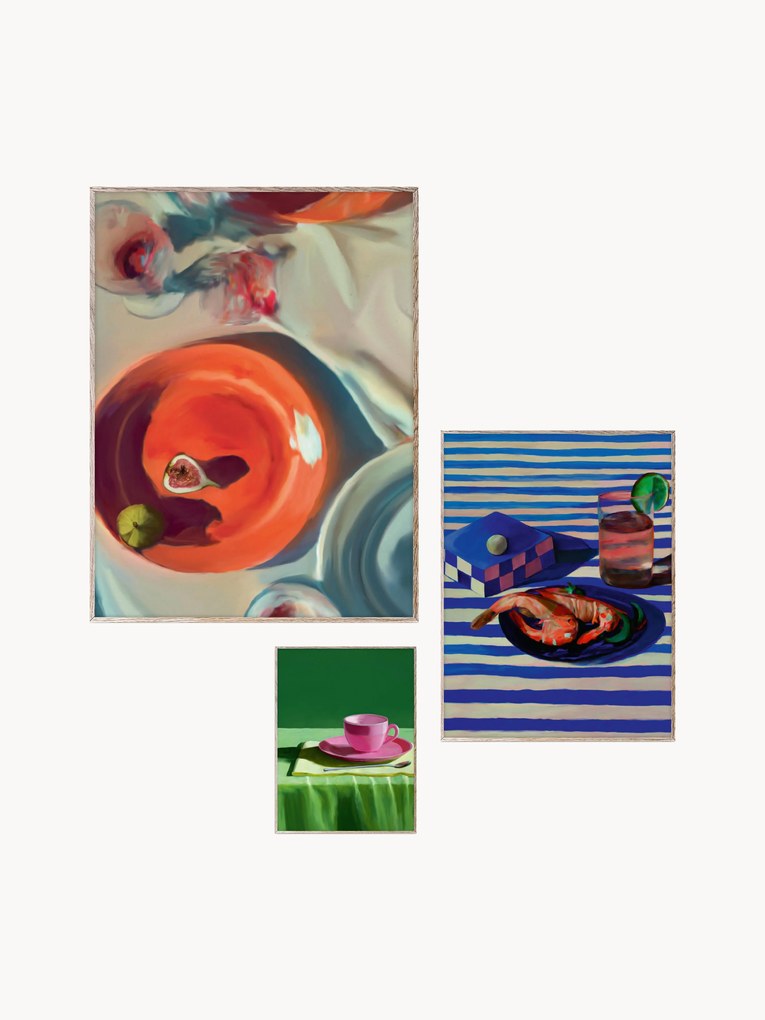 Posters Artwall No. 08 met lijst, 3-delig