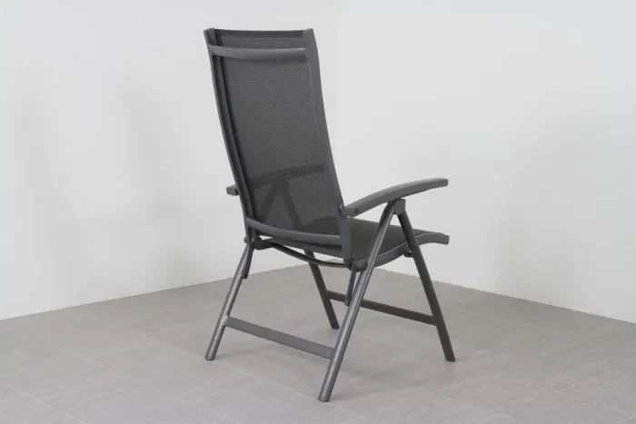 Hartman Salvatore/Kings verstelbare tuinset antraciet - 180x100 cm.