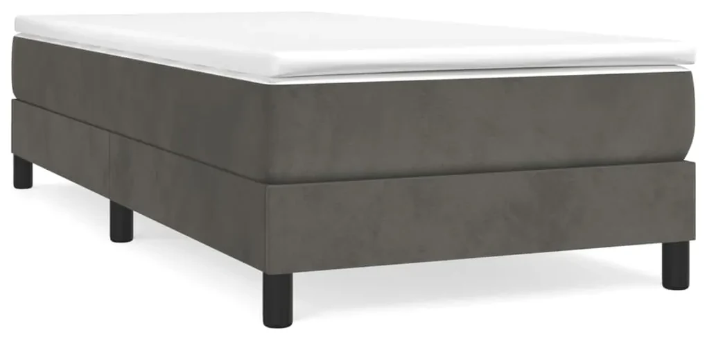 vidaXL Boxspringframe fluweel donkergrijs 100x200 cm