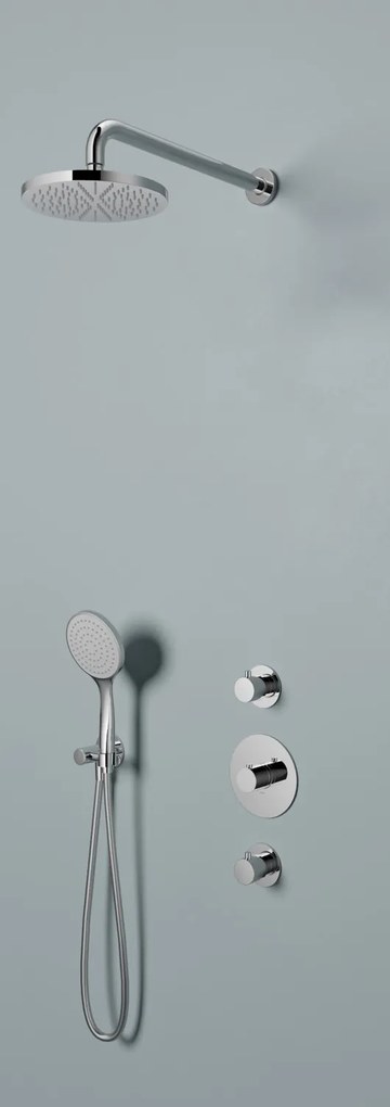 Hotbath Buddy IBS12 inbouw regendouche 30cm met 3 standen handdouche en plafondbuis 30cm chroom