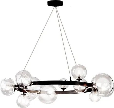 Hangende plafondlamp met glazen bollen op een rand APP906-15CP